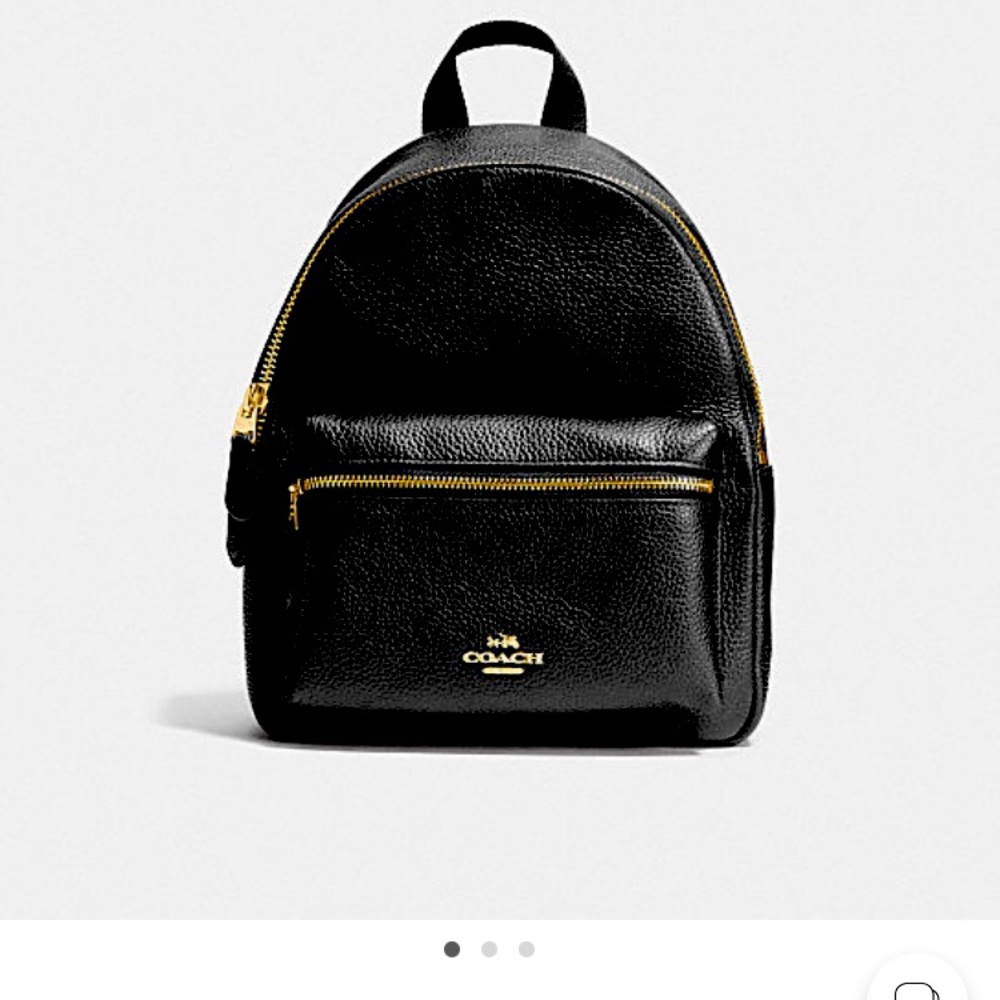 NWT COACH Black Mini Charlie Backpack